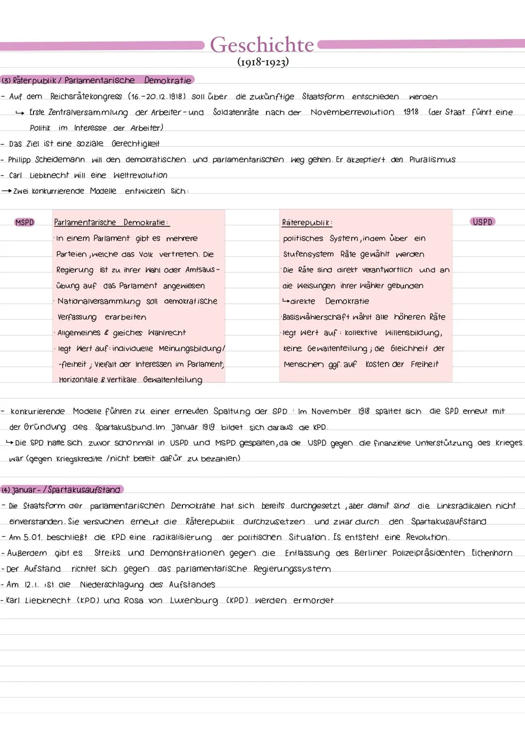 (1) militärische Niederlage des deutschen Reiches
- die militärische Niederlage führt zu einer wirtschaftlichen, sozialen. und politischen K