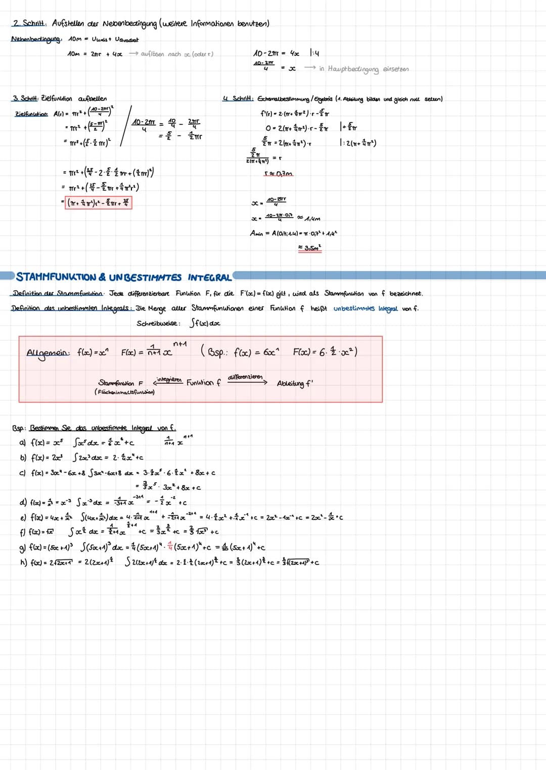 ABLEITUNGEN
Potenzregel: Für eine Funution f mit der Gleichung f(x) = x², new, gilt f'(x) = n.x²-²
Faktorregel: Für eine Function of mit der