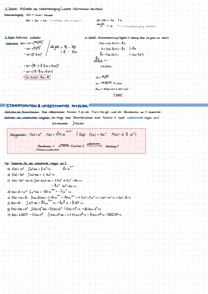 ABLEITUNGEN
Potenzregel: Für eine Funution f mit der Gleichung f(x) = x², new, gilt f'(x) = n.x²-²
Faktorregel: Für eine Function of mit der