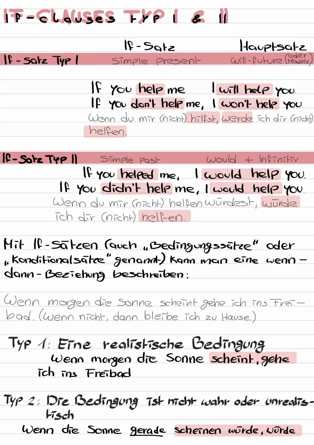 IP-CLAUSES TYP 1 &

If-Satz

If-Satz Typ I
Simple Present-
Hauptsatz
Coder
will-future (Modelv.
If you help me I will help you.
If you don't