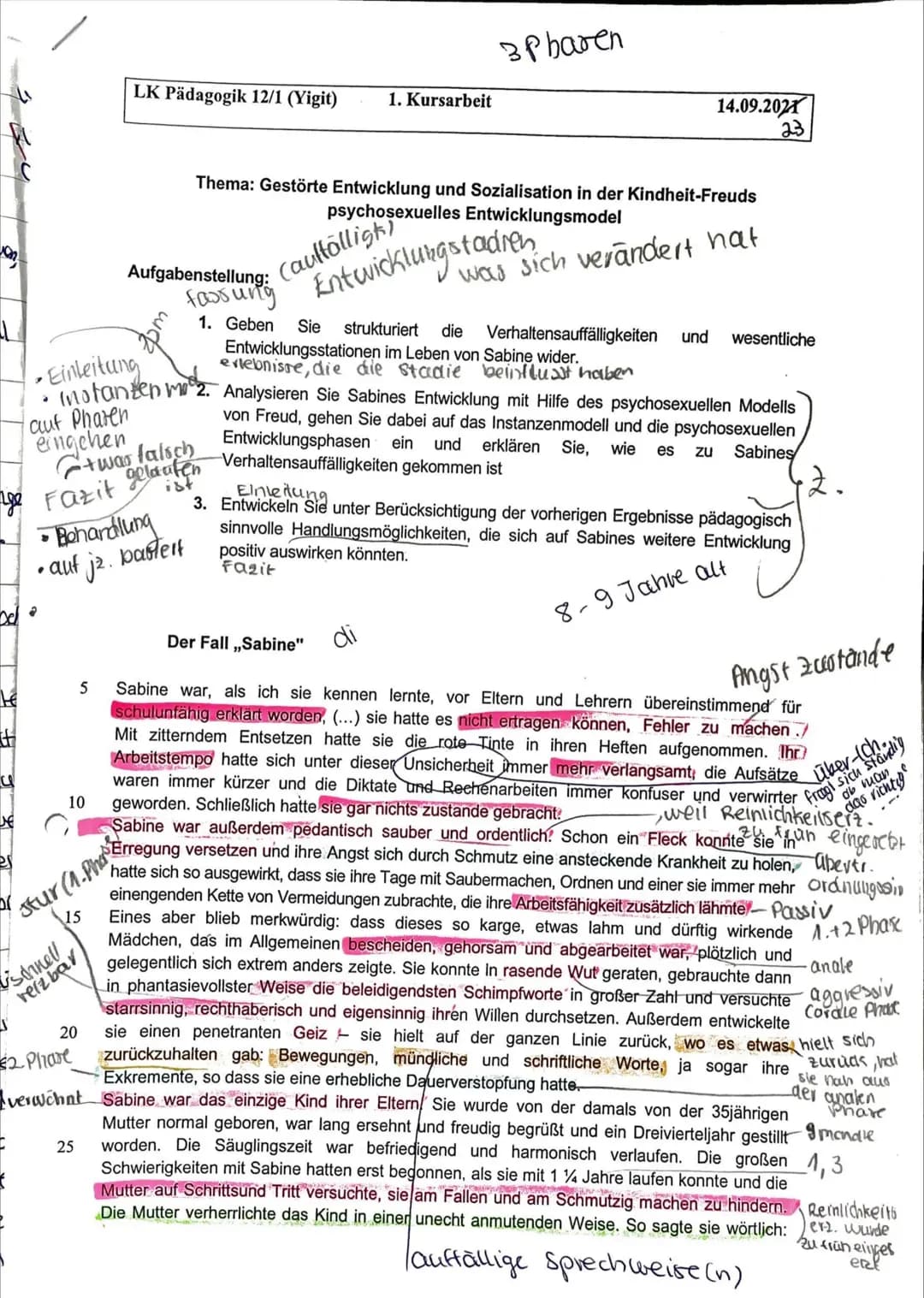 Sigmund Freud  Klausur 1