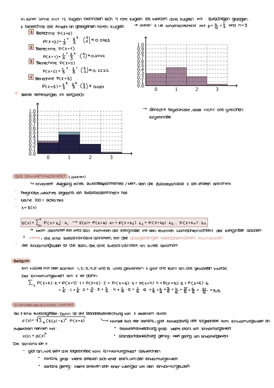 ZUFALLSGRÖBE
stochastik
Definition
Sei z ein zufallsexperiment mit Ergebnismenge . Eine Funktion X: → ⓇR nennen wir zufallsgröße. Sei x eine