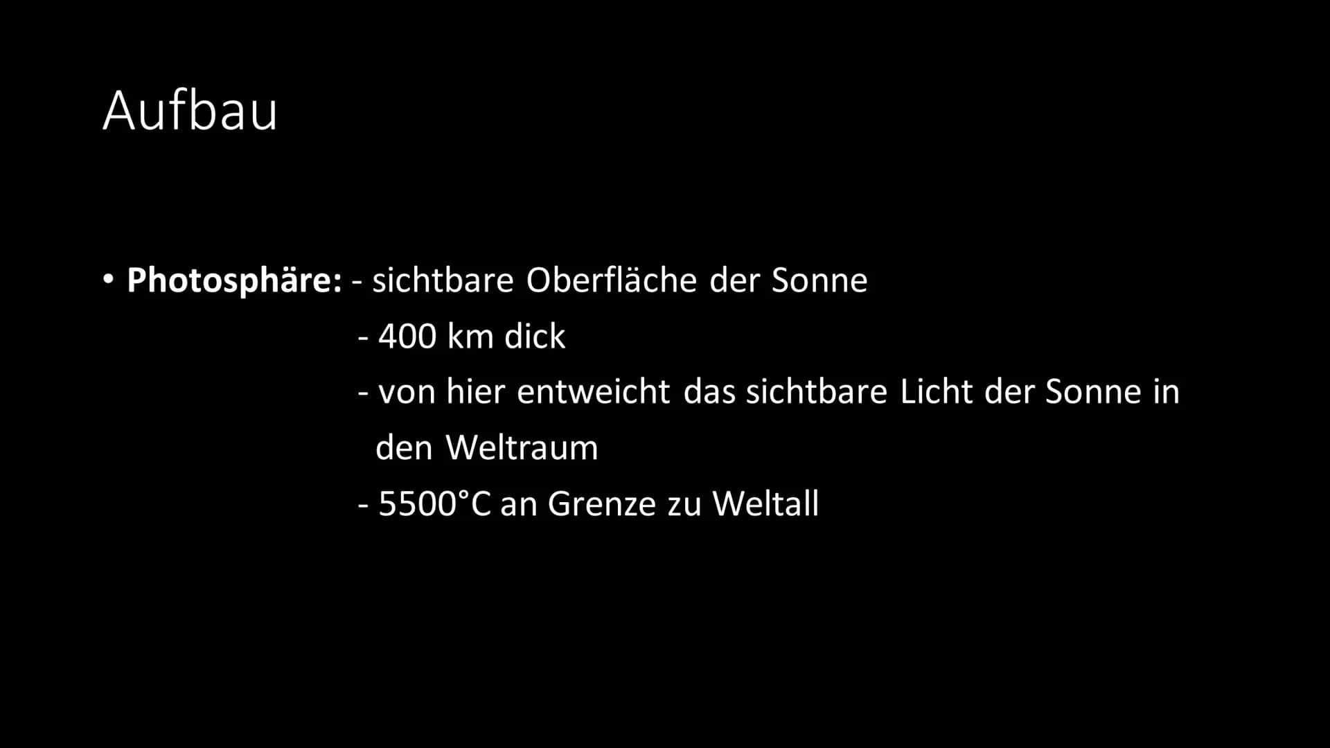 Die Sonne Gliederung
Allgemeine Infos
• Aufbau
●
●
• Bedeutung für das Sonnensystem
• Bedeutung für die Erde
●
• Leuchtkraft
Sonnenstrahlung
