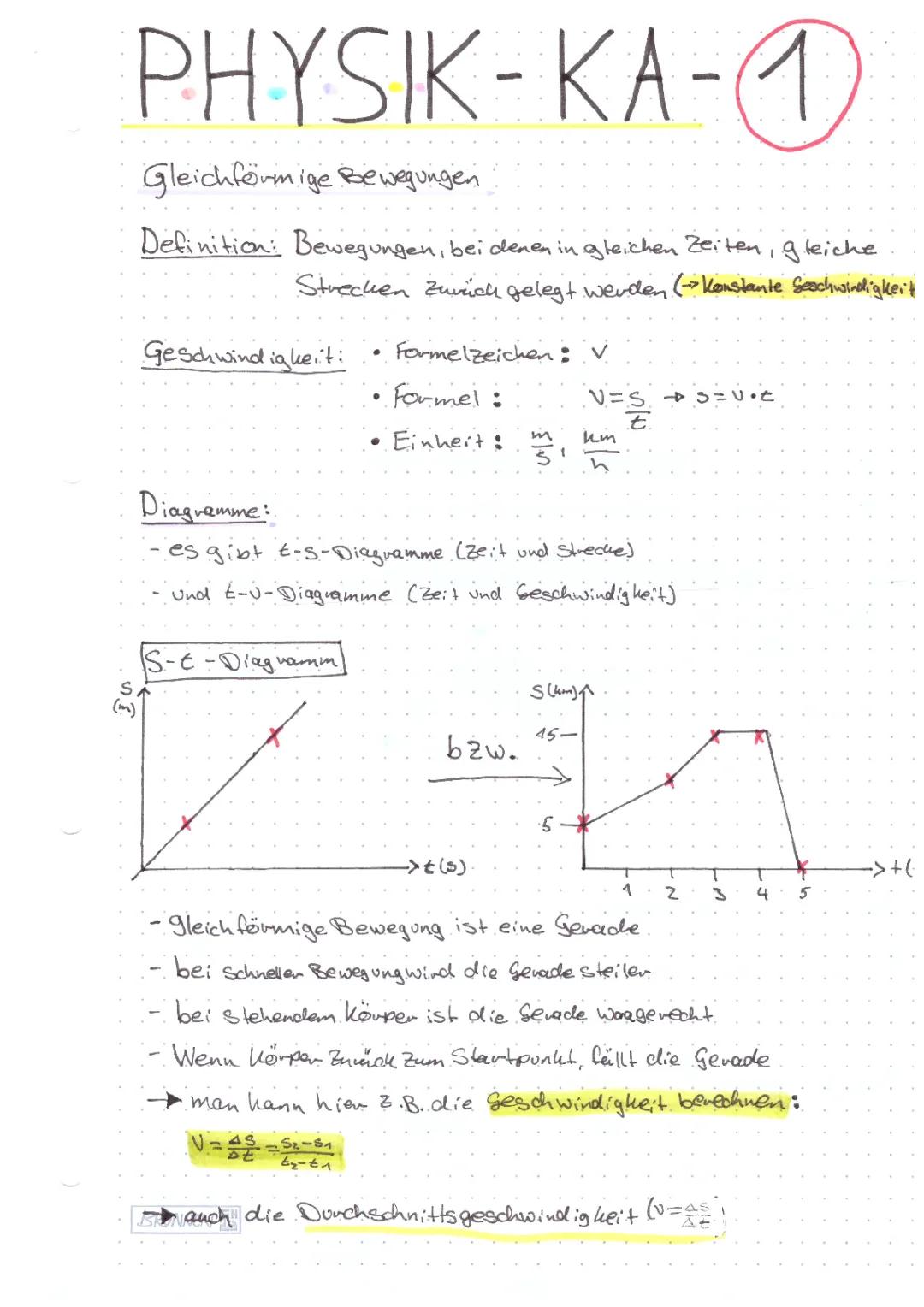 Physik für Kids: Gleichförmige und Beschleunigte Bewegungen, Freier Fall