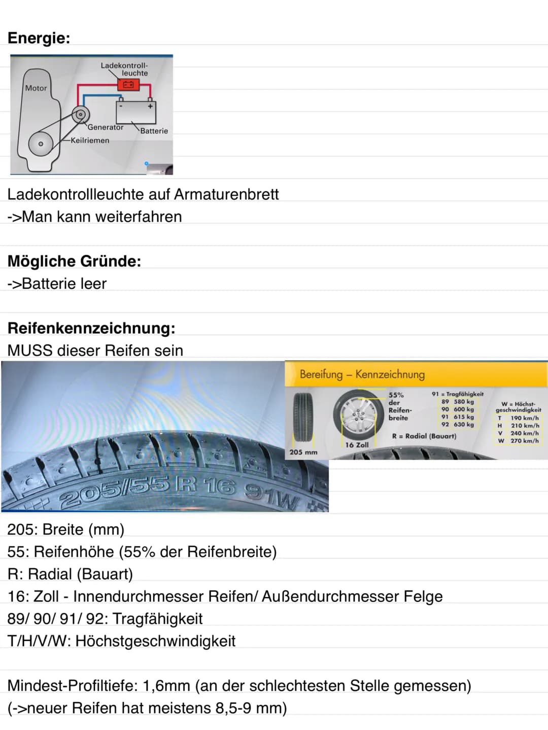 Thema 13
Technische Bedingungen/umweltbewusster Umgang mit
Kraftfahrzeugen
10
Betriebssicherheit - Checkliste
Wasser
Oel
Luft
Kraftstoff
Ene