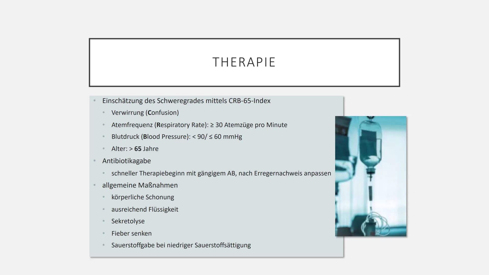 PNEUMONIE
Quelle: I care Krankheitslehre © 2019 Georg Thieme Verlag KG AGENDA
1. Definition
2. Pathophysiologie
3. Risikofaktoren
4. Symptom