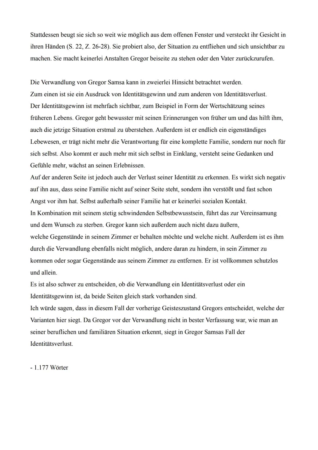 Lara - Klausurersatzleistung
18.Dezember 2020
In der Erzählung „Die Verwandlung", die Franz Kafka 1912 verfasste und die 1915 erstmals im
Ku