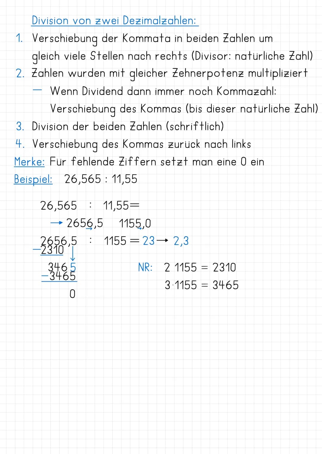 Dezimalzahlen / -brüche
Dezimalbruch
auch: Zehnerbruch
Bruch, in dessen Nenner 10 oder eine Potenz
von 10 steht (bspw. 100, 1000, etc.)
Nenn