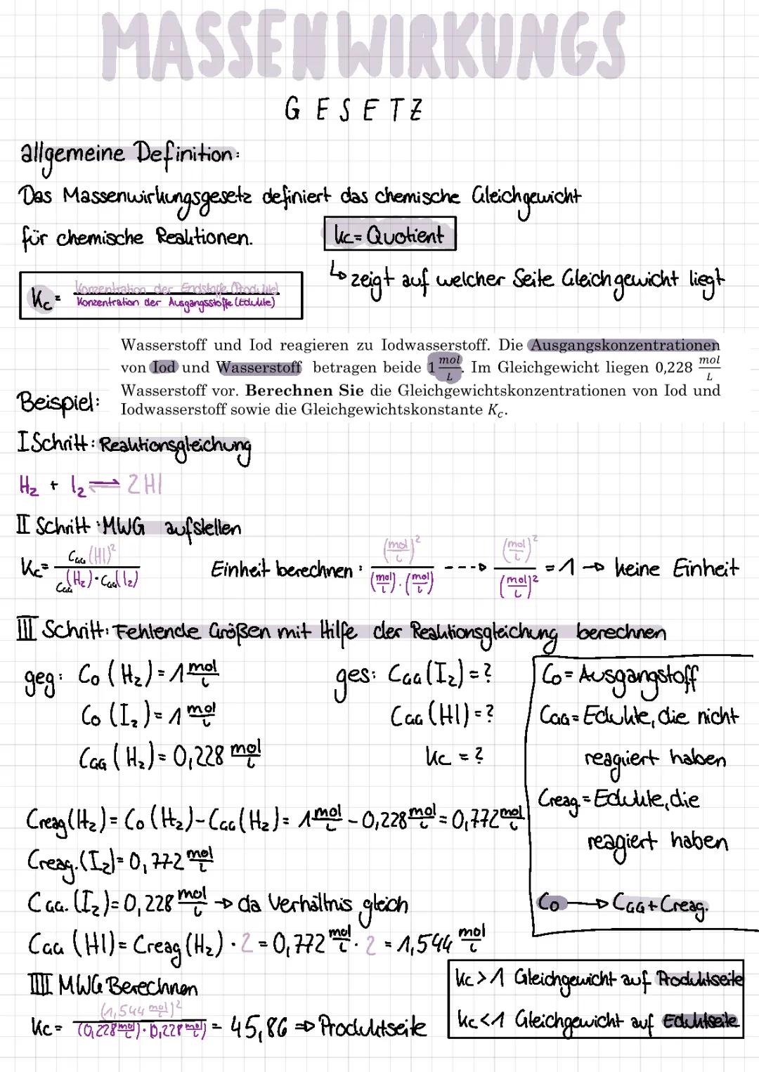 Massenwirkungsgesetz