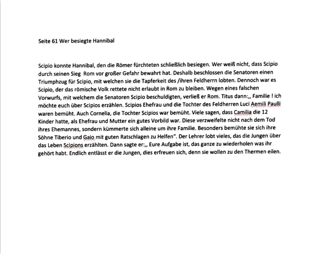 Seite 61 Wer besiegte Hannibal
Scipio konnte Hannibal, den die Römer fürchteten schließlich besiegen. Wer weiß nicht, dass Scipio
durch sein