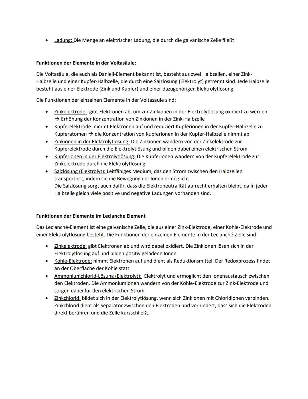 Thema: Galvanische Zelle
Eine galvanische Zelle ist eine Vorrichtung, die eine chemische Energie in elektrische Energie
umwandelt. Sie beste