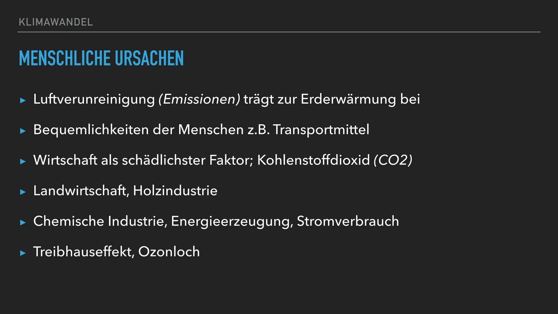 KLIMAWANDEL
WISSAM AZDOUD 08.04.2021GK 13/2 INHALTSVERZEICHNIS
▸ Definitionen, Allgemeines
▸ Merkmale des Klimawandels
► Natürliche Klimaver