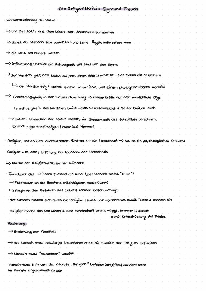 Ansatz:
Religions kritik von Ludwig Feverbach
L> Mensch will Unvollkommenheit damit überwinden
Gottes Existenz widerlegen -> durch Erklärung