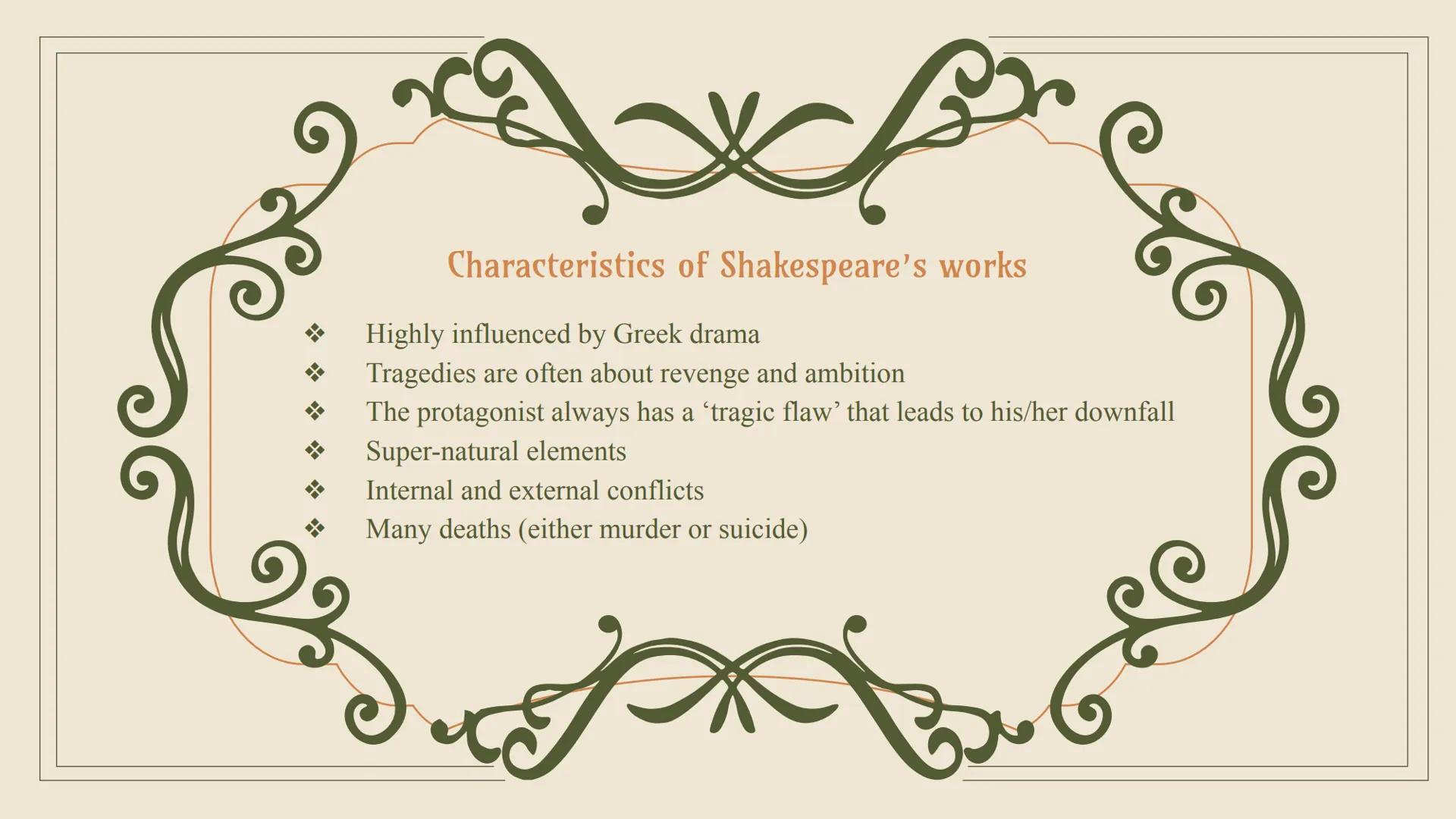 WILLIAM
SHAKESPEARE
1564-1616 TABLE OF CONTENTS
01 Shakespeare's life
02
His works
Sonnets, tragedies, comedies,
history plays and their
cha