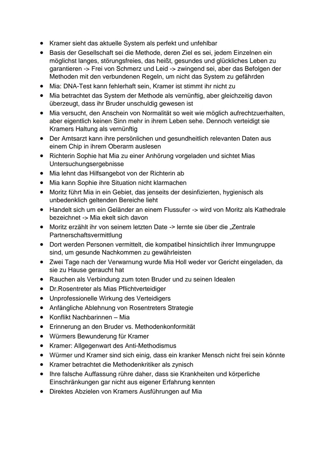 Zusammenfassung
●
●
●
• Verhandlung wird durch Journalist Heinrich Kramer unterbrochen -> interessiert am
Fall Mia Holl
•
Bürger müssen Schl