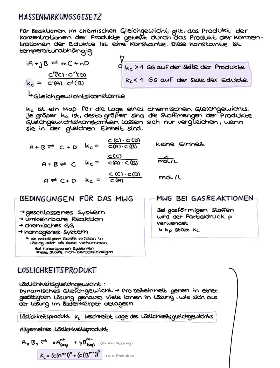 KINETIK UND CHEMISCHES GLEICHGEWICHT
DEFINITION.
Die Geschwindigkeit einer Reaktion entspricht der
zeitlichen Anderung der Konzentration ein