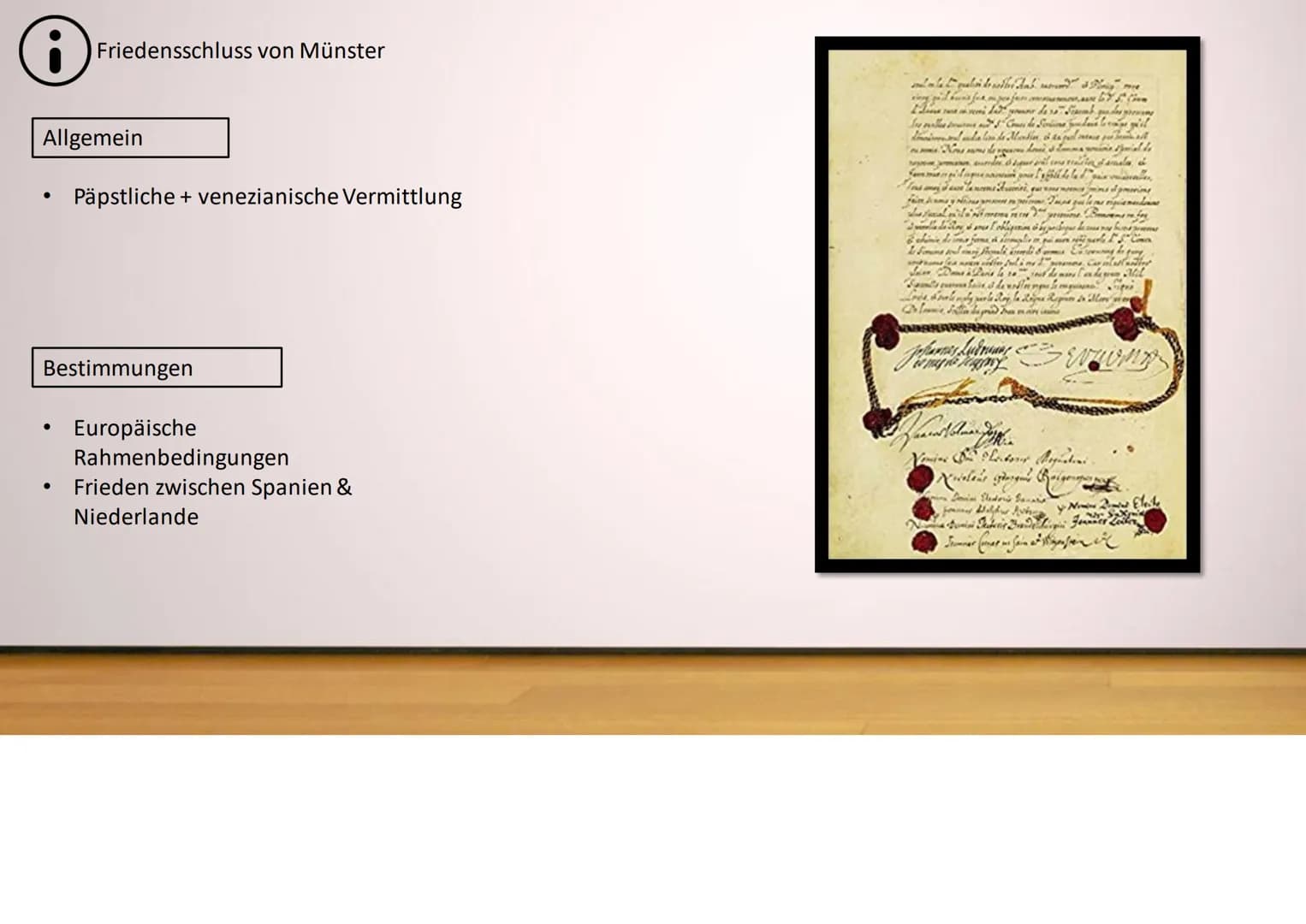 8
Der Westfälische Frieden von Münster und Osnabrück, 1648
Aluß Münster vo
1648. abgefe
WIEN 8
Inhalt
Was passierte vorher?
●
Westfälischer 