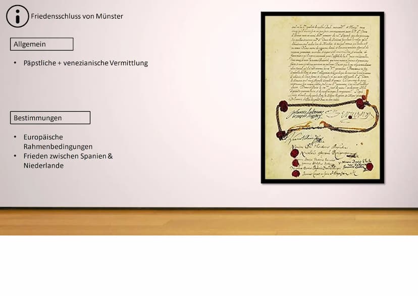 8
Der Westfälische Frieden von Münster und Osnabrück, 1648
Aluß Münster vo
1648. abgefe
WIEN 8
Inhalt
Was passierte vorher?
●
Westfälischer 