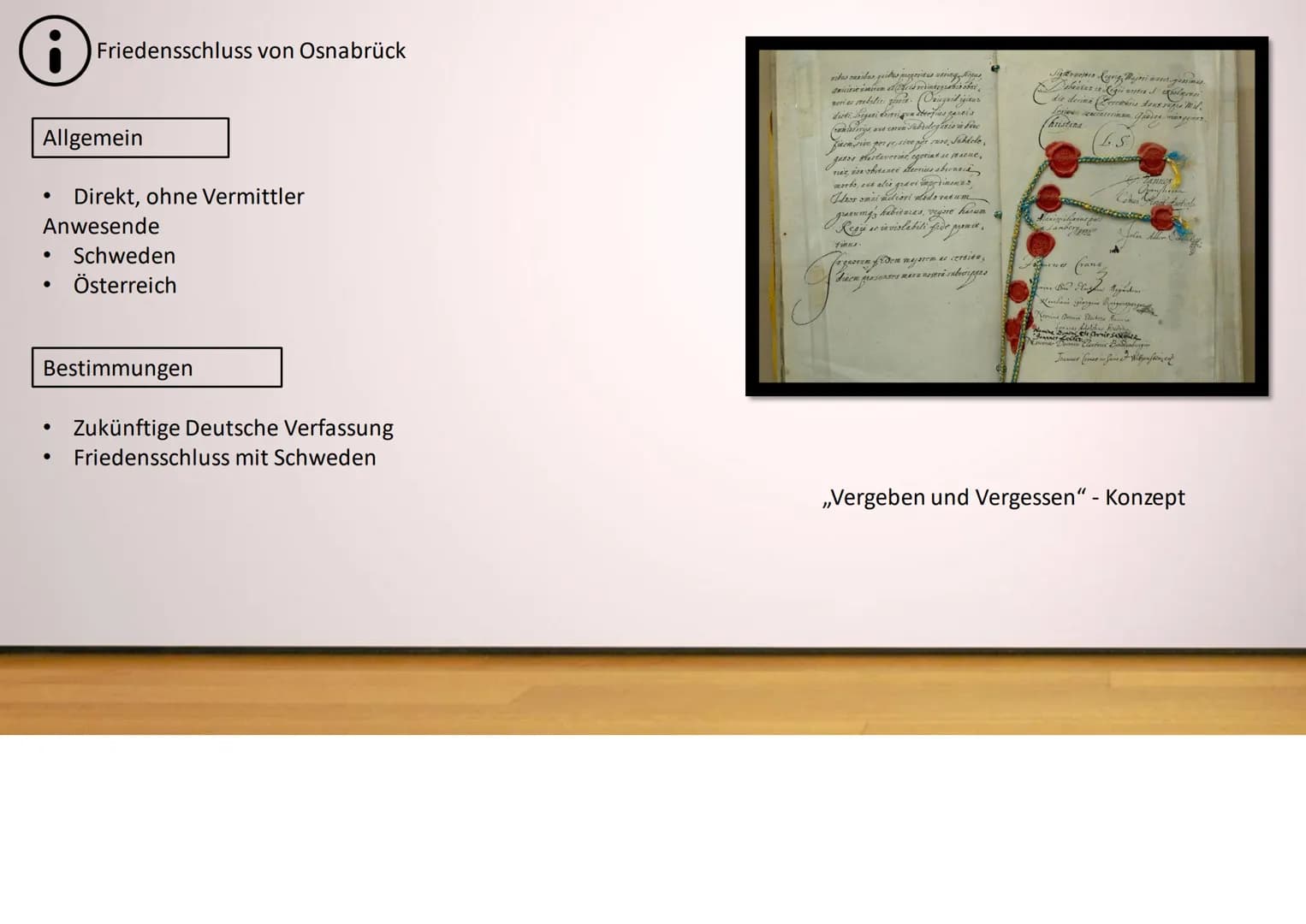 8
Der Westfälische Frieden von Münster und Osnabrück, 1648
Aluß Münster vo
1648. abgefe
WIEN 8
Inhalt
Was passierte vorher?
●
Westfälischer 