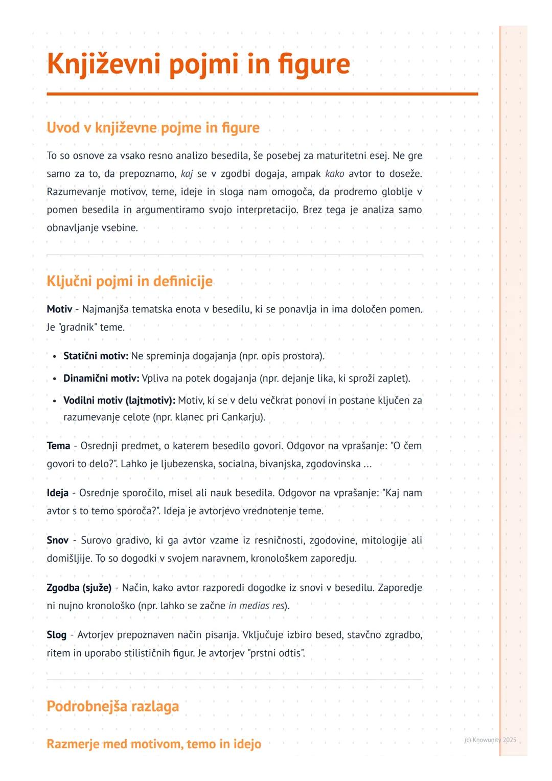 # Književni pojmi in figure

Uvod v književne pojme in figure

To so osnove za vsako resno analizo besedila, še posebej za maturitetni esej.