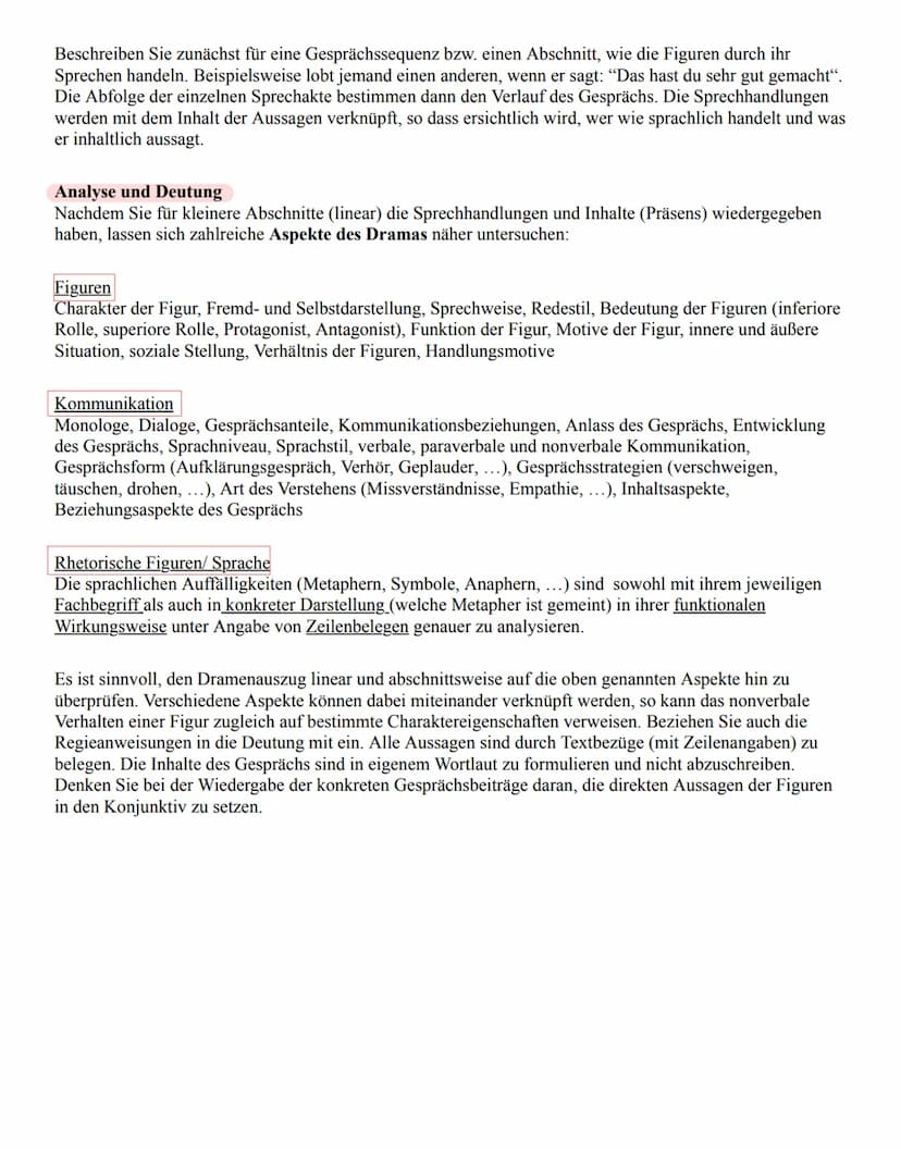 Berufliches Gymnasium Gesundheit und Soziales
Fach: Deutsch, e. A.
Thema: Dramenanalyse
Wie analysiere ich eine Szene aus einem Drama?
Bei d