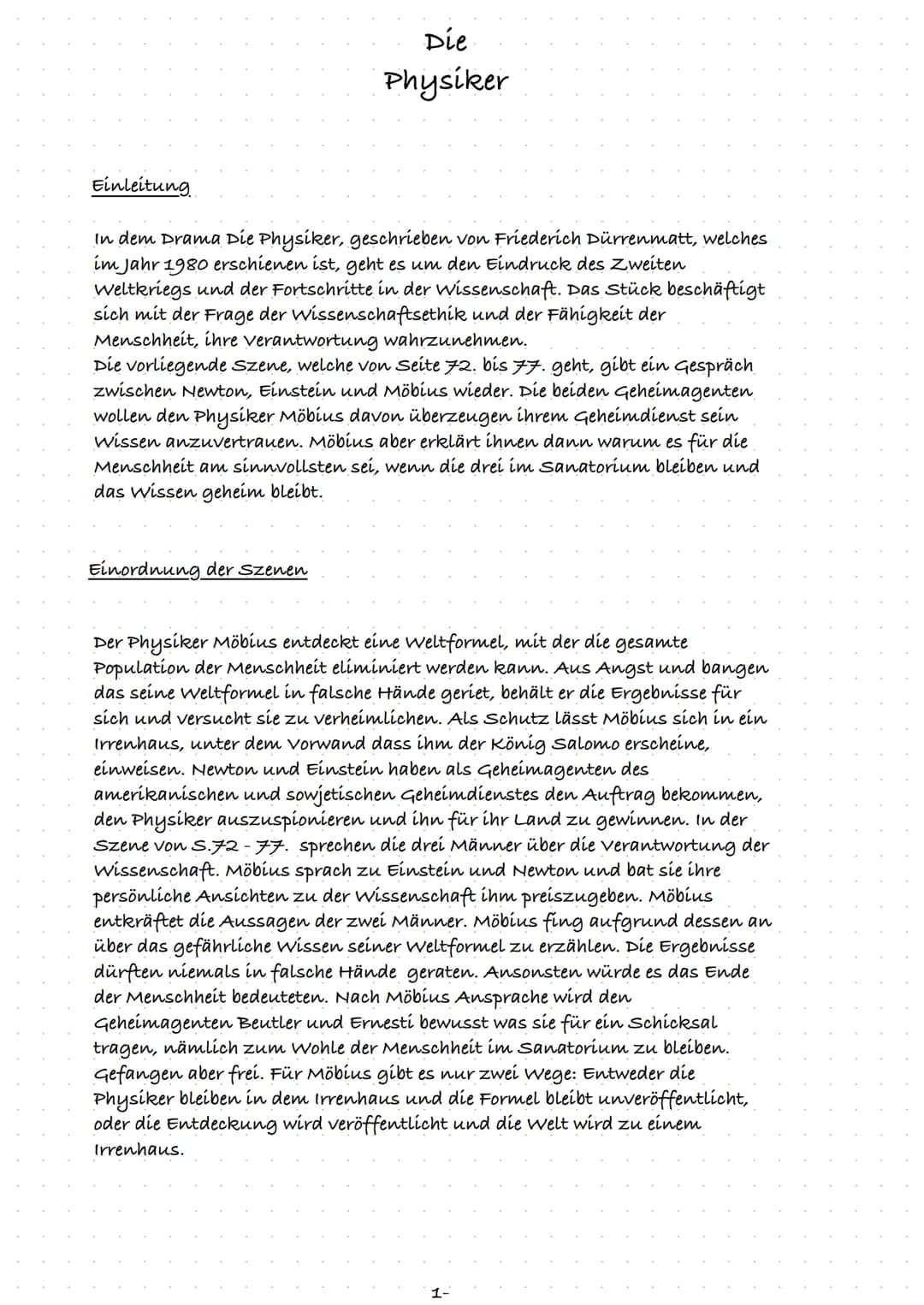 Berufliches Gymnasium Gesundheit und Soziales
Fach: Deutsch, e. A.
Thema: Dramenanalyse
Wie analysiere ich eine Szene aus einem Drama?
Bei d