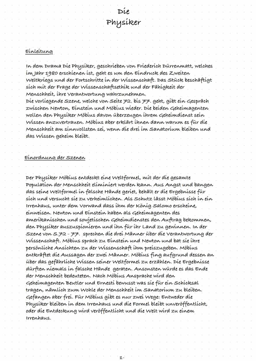 Berufliches Gymnasium Gesundheit und Soziales
Fach: Deutsch, e. A.
Thema: Dramenanalyse
Wie analysiere ich eine Szene aus einem Drama?
Bei d
