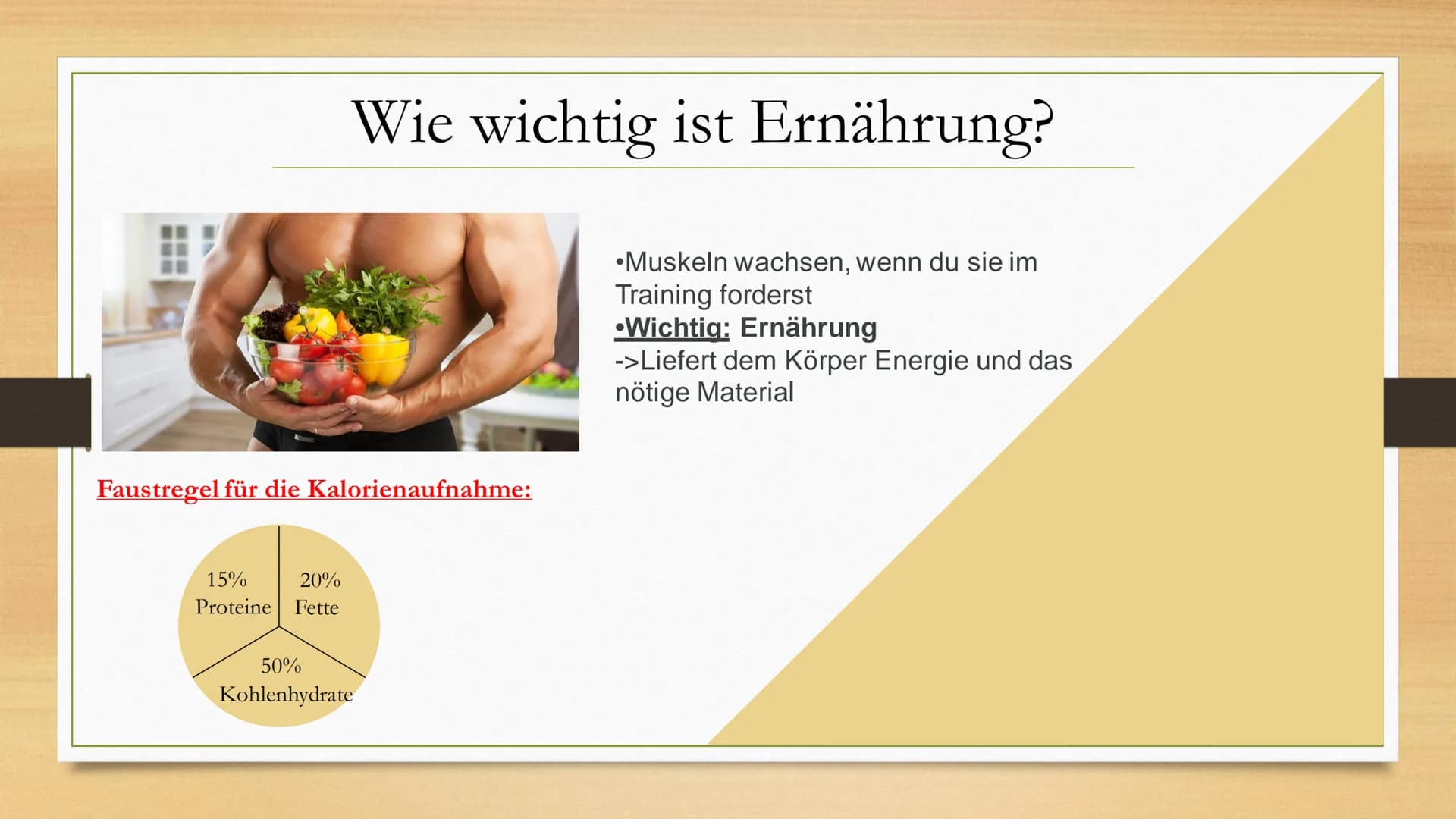 65 88 89
1 12 15
Ernährung
Sport und Inhaltsverzeichnis
1. Wie wichtig ist Ernährung ?
2. Ernährung gleich Leistung?
3. Was Sportler nicht e