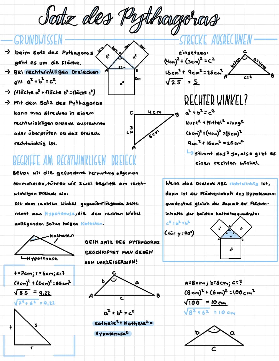 Der Satz des Pythagoras 