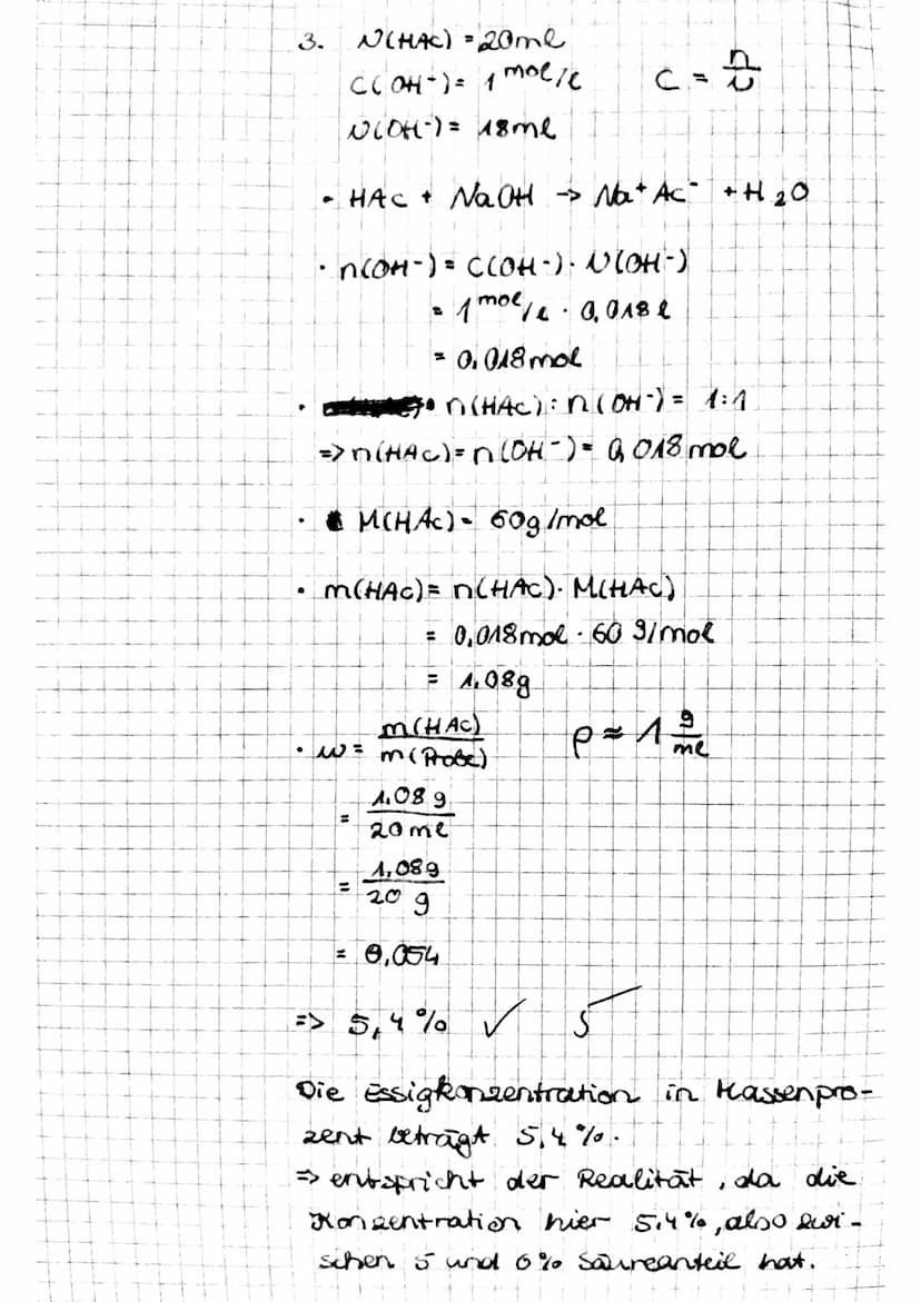 1. Erläutere am Beispiel der Essigsäure kurz den Brönstedschen Säu
Base-Begriff! (Was ist nach Brönstedt also eine Säure, eine Base und eine