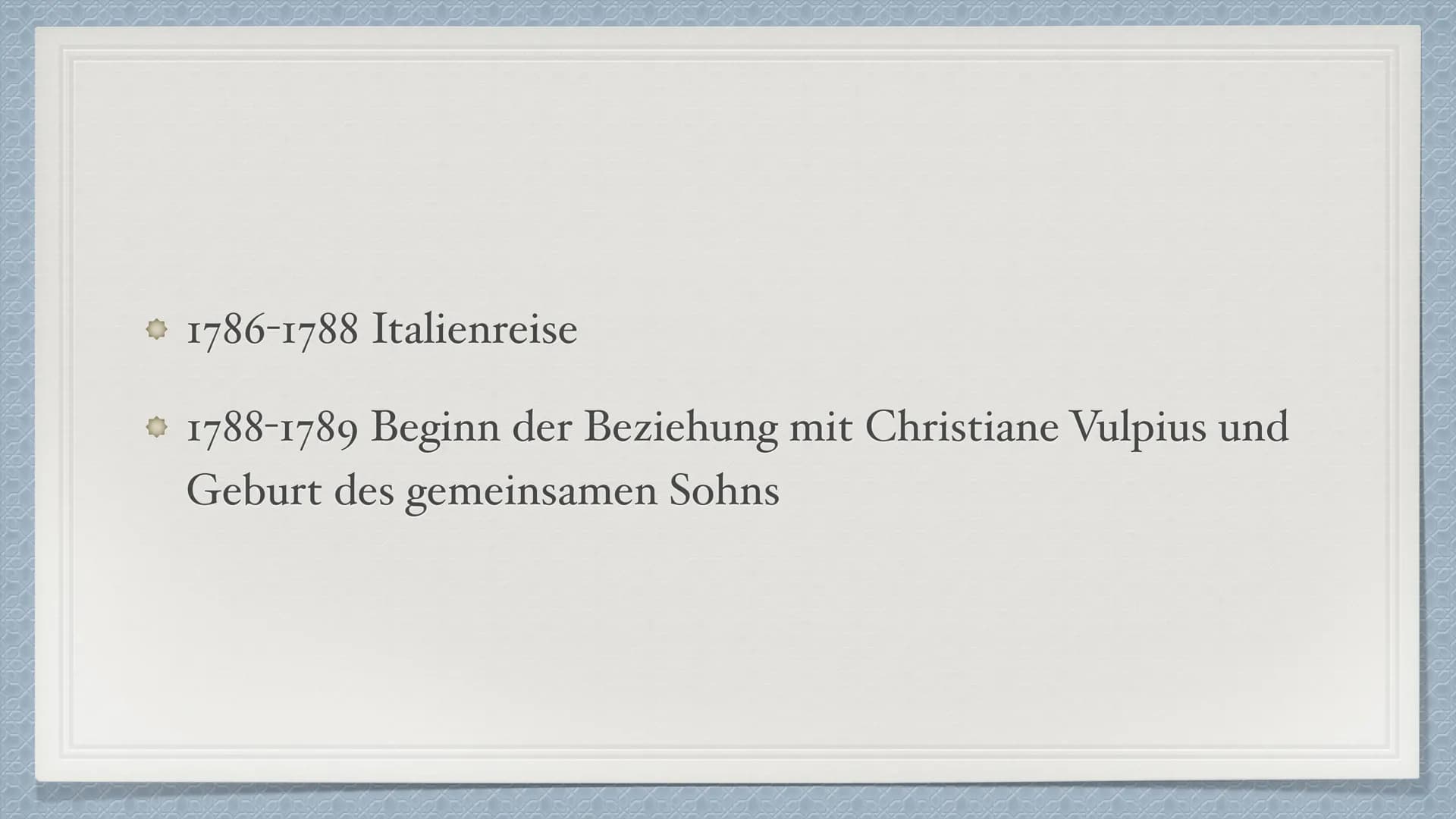 Johann Wolfgang
von Goethe
1749-1832 Kindheit und Jugend
Familie
*28. August 1749 in Frankfurt am Main
→ Eine jüngere Schwester Cornelia (di