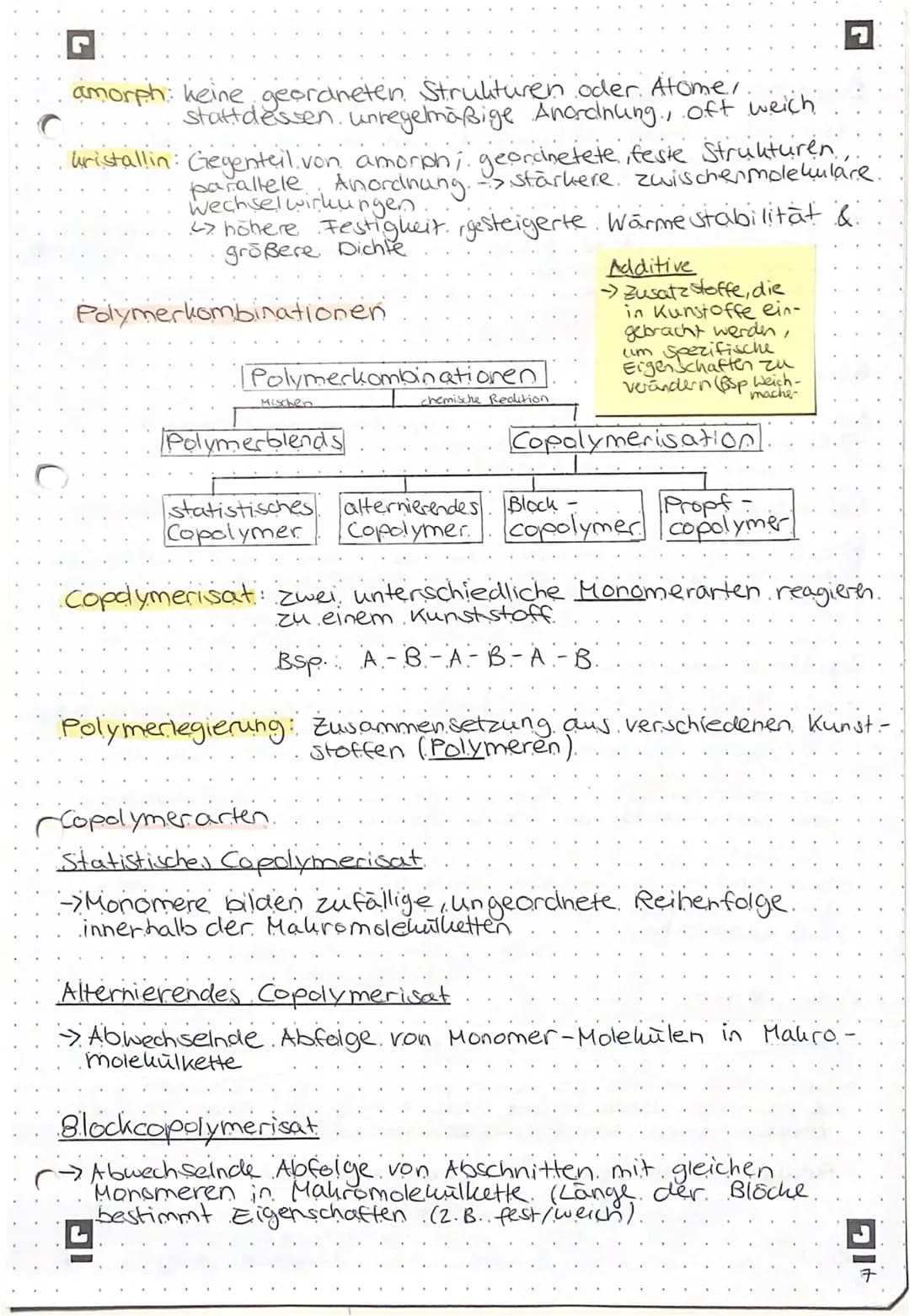 KUNSTSTOFFE
Kunststoffe -> rein synthetische oder aus Naturistoffer
gewonnene Polymere /Makromolekule
-> riesige. Molehvilketten/-netze.
-> 