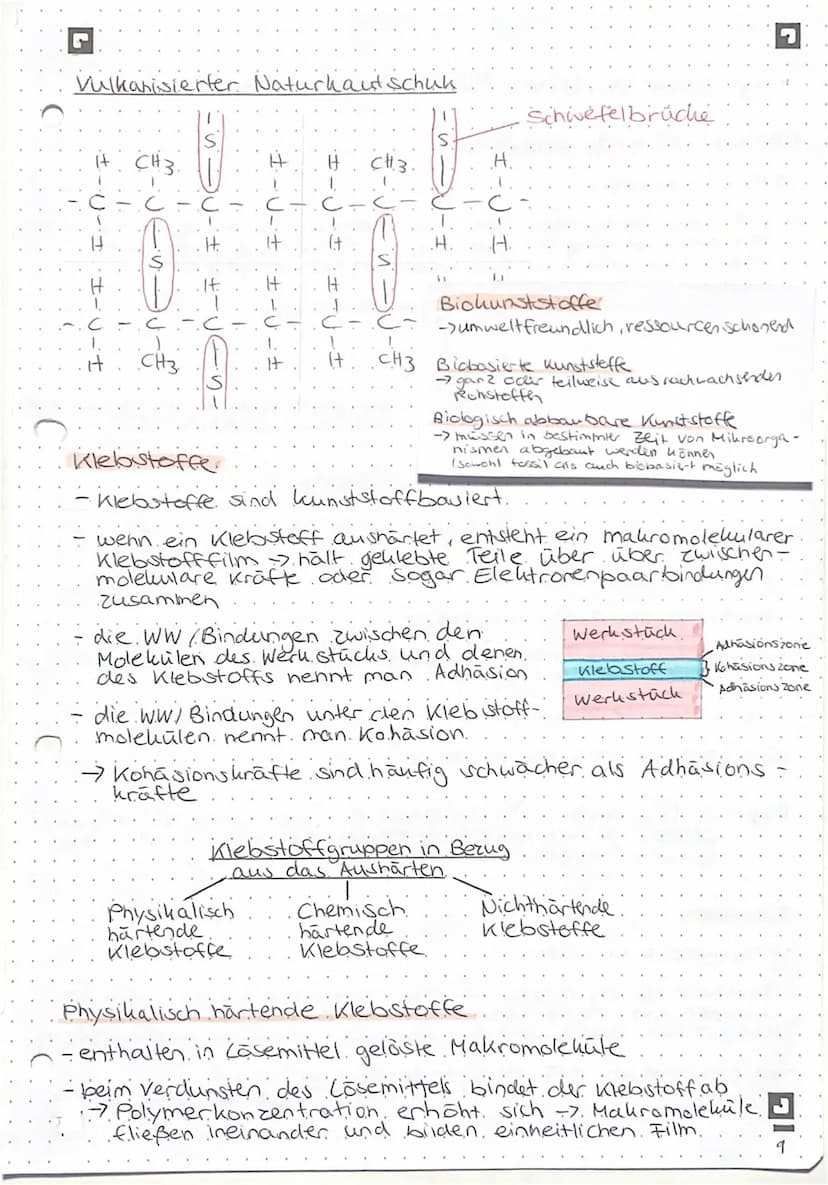 KUNSTSTOFFE
Kunststoffe -> rein synthetische oder aus Naturistoffer
gewonnene Polymere /Makromolekule
-> riesige. Molehvilketten/-netze.
-> 
