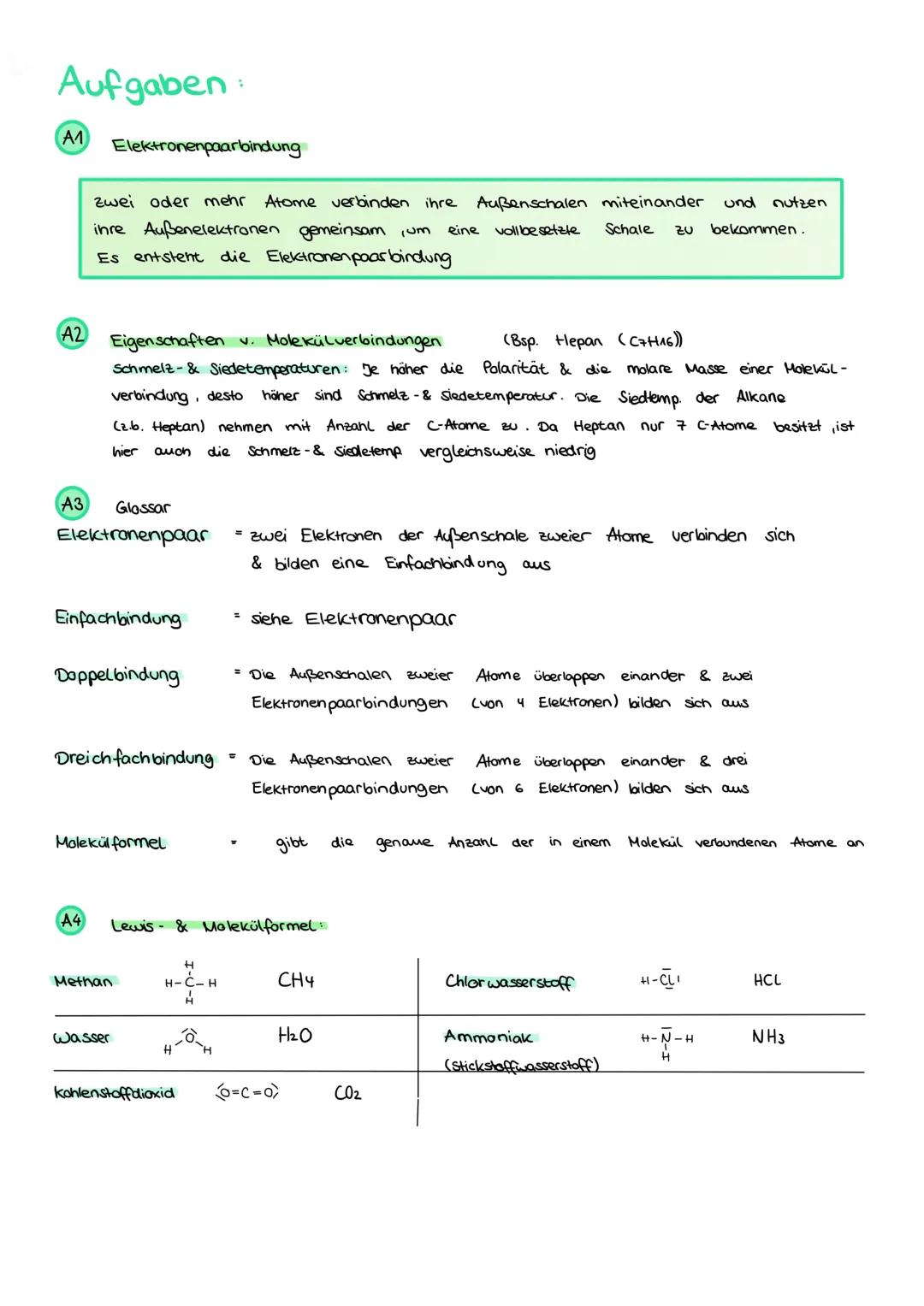 # Chemische Bindungen

• Eigenschaften lassen sich mit der Struktur (den Atomen) erklären
(-Aber: Edelgase = einatomig)

*   Außenschale der