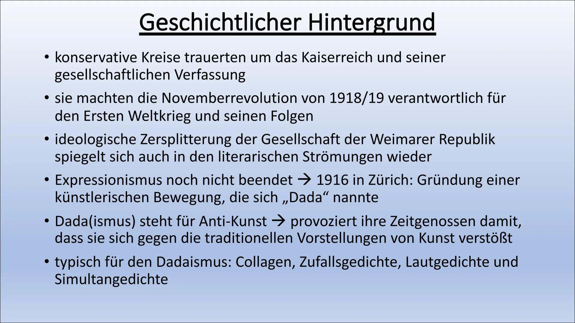Literatur der Weimarer Republik
(1918-1933)
Die neue Sachlichkeit

Präsentation von Celina-Joelle # Gliederung:

*   Geschichtlicher Hinterg