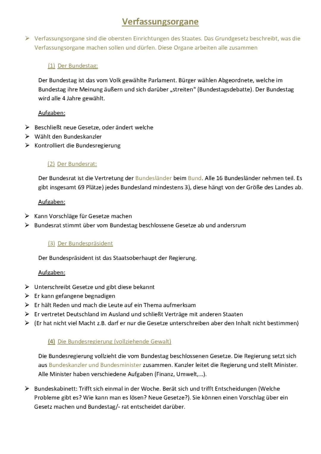 Deutschlands Verfassungsorgane