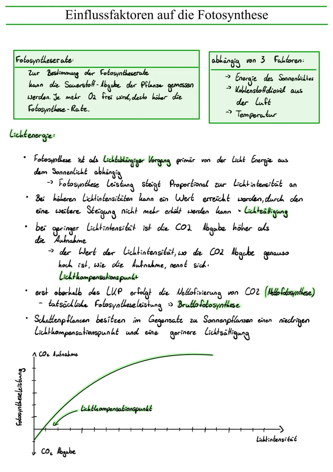 Fotosyntheses ate
Zur Bestimmung der Fotosyntheserate
hann die Sauerstoff-Abgabe der Pflanze
werden. Je mehr 02 frei wird, desto höher die
F