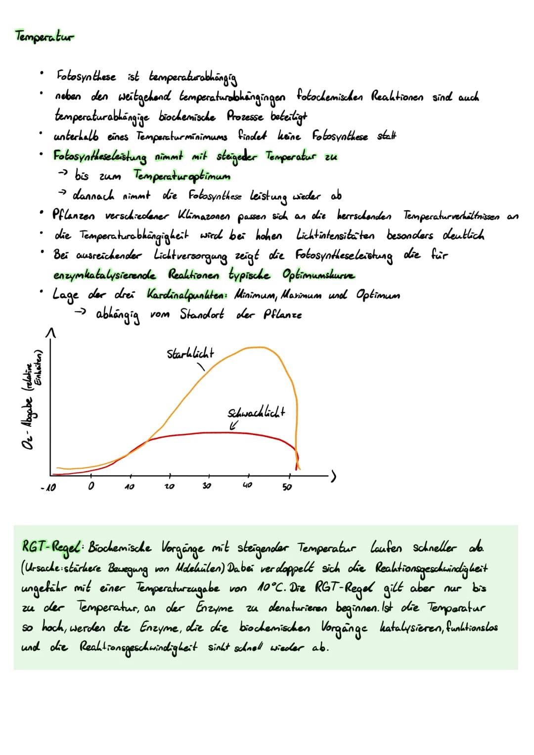 Fotosyntheses ate
Zur Bestimmung der Fotosyntheserate
hann die Sauerstoff-Abgabe der Pflanze
werden. Je mehr 02 frei wird, desto höher die
F