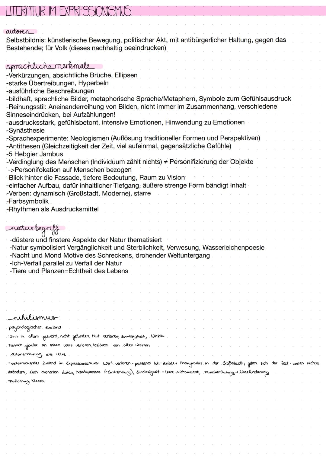 EXPRESSIONISMUS.
allgemein
-ca. 1905-1925/ 1910-1920 (Zeit vor und nach dem Ersten Weltkrieg, Industrialisierung)
-gesellschaftliche Verände