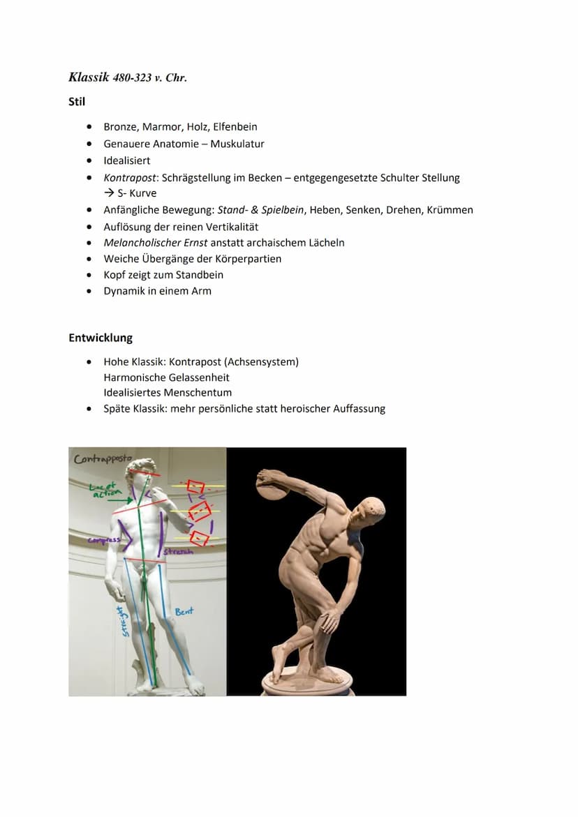 Werkbetrachtung Plastik – Skulptur
Einleitung
➤Werkdaten, Künstler
Zeitliche Einordnung: Epoche (Archaik, Klassik, Hellenismus - Antike)
➤ O