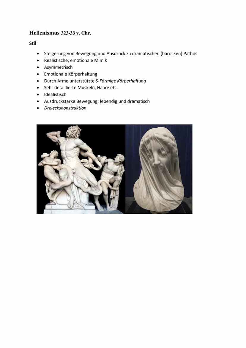 Werkbetrachtung Plastik – Skulptur
Einleitung
➤Werkdaten, Künstler
Zeitliche Einordnung: Epoche (Archaik, Klassik, Hellenismus - Antike)
➤ O