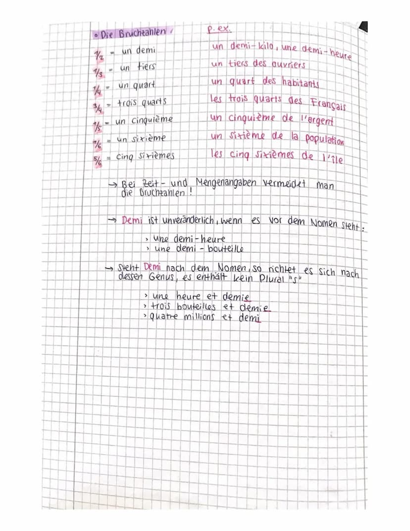 1. Die Zahlen
10
dix
20 vingt
30 trente
40 quarante
50 cinquante
60 soixante
70 Soixante-dix
71 Soixante- et - onze
72 soixante
douze
i
79 S