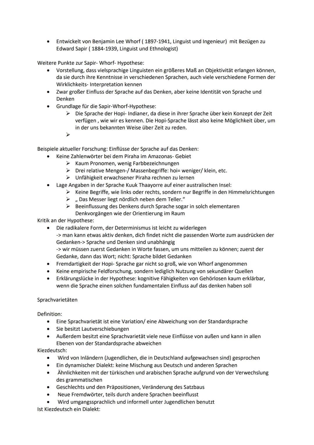 Deutsch Abitur 2023 Lernzettel
Leistungskurs
Inhaltsfeld Sprache
Spracherwerbsmodelle und
-theorien
Sprachgeschichtlicher Wandel
Sprachvarie
