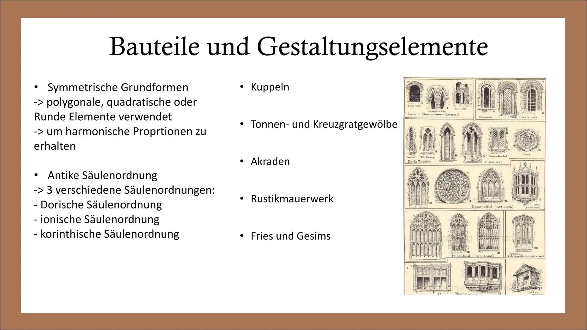 COROXXO
HOH
TOL
inna
ARCHITEKTUR
DER RENAISSANCE GLIEDERUNG
-
Die Architektur der Renaissance
Allgemeine Informationen zur Architektur
Merkm