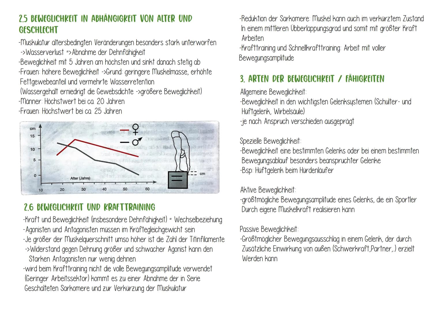 BEWEGLICHKEIT
1.BEDEUTUNG DER BEWEGLICHKEIT
Beweglichkeit ist die Fähigkeit, Bewegungen mit großer Schwingungsweite
auszuführen zu können
BE