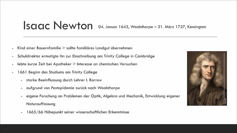 Isaac Newton
PRÄSENTATION VON HELENE DOLGENER
https://tse4.mm.bing.net/th?id=OIP.dTg aJBxt8cuEUrarTwaugHaEK&pid=Api ,,Was wir wissen, ist ei