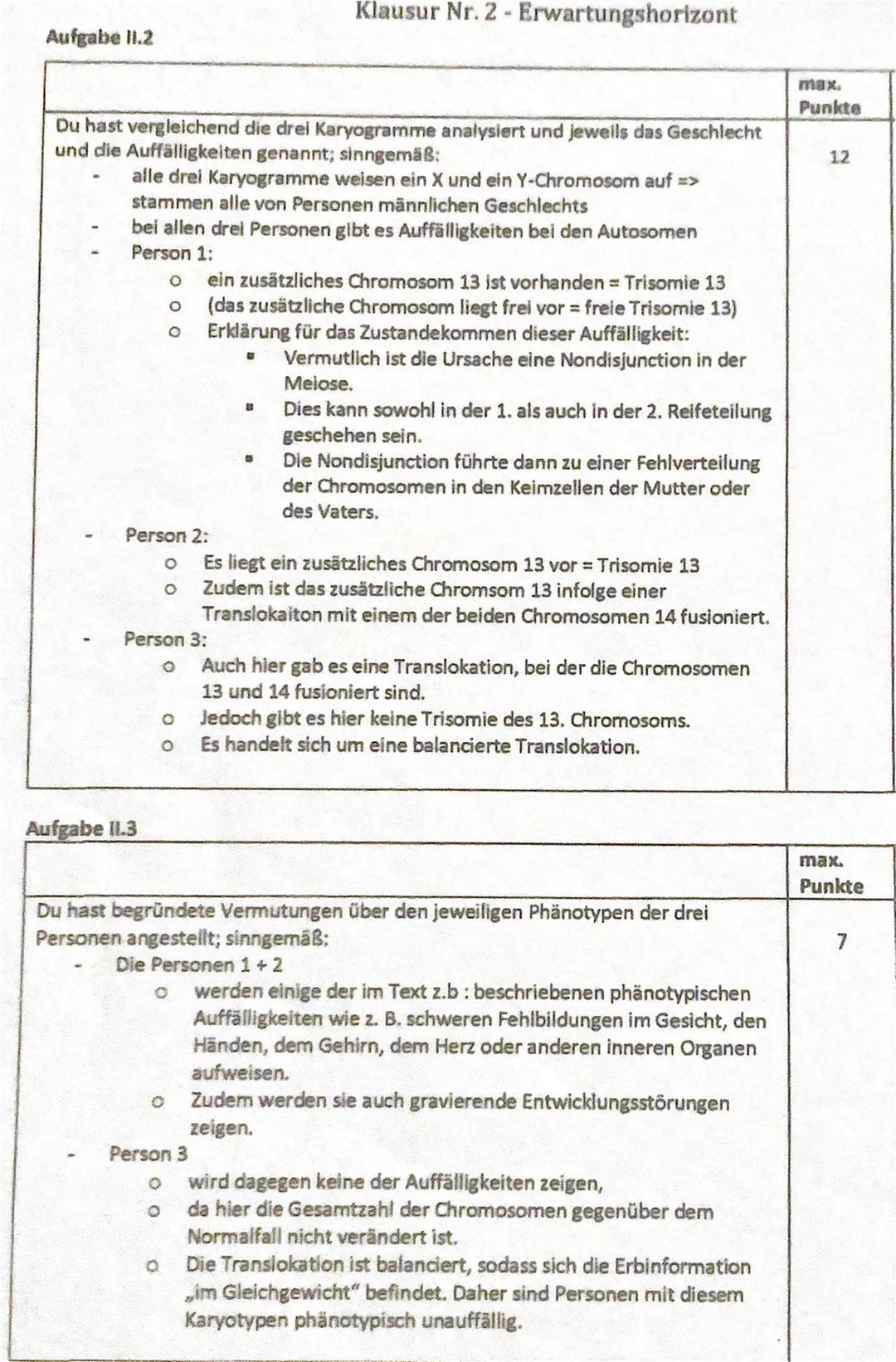 A) Inhaltliche Leistung
Tell I: Lactoseintoleranz
Aufgabe 1.1
Du hast jeweils den Zahlen des Materials A die korrekten Fachbegriffe zugeordn