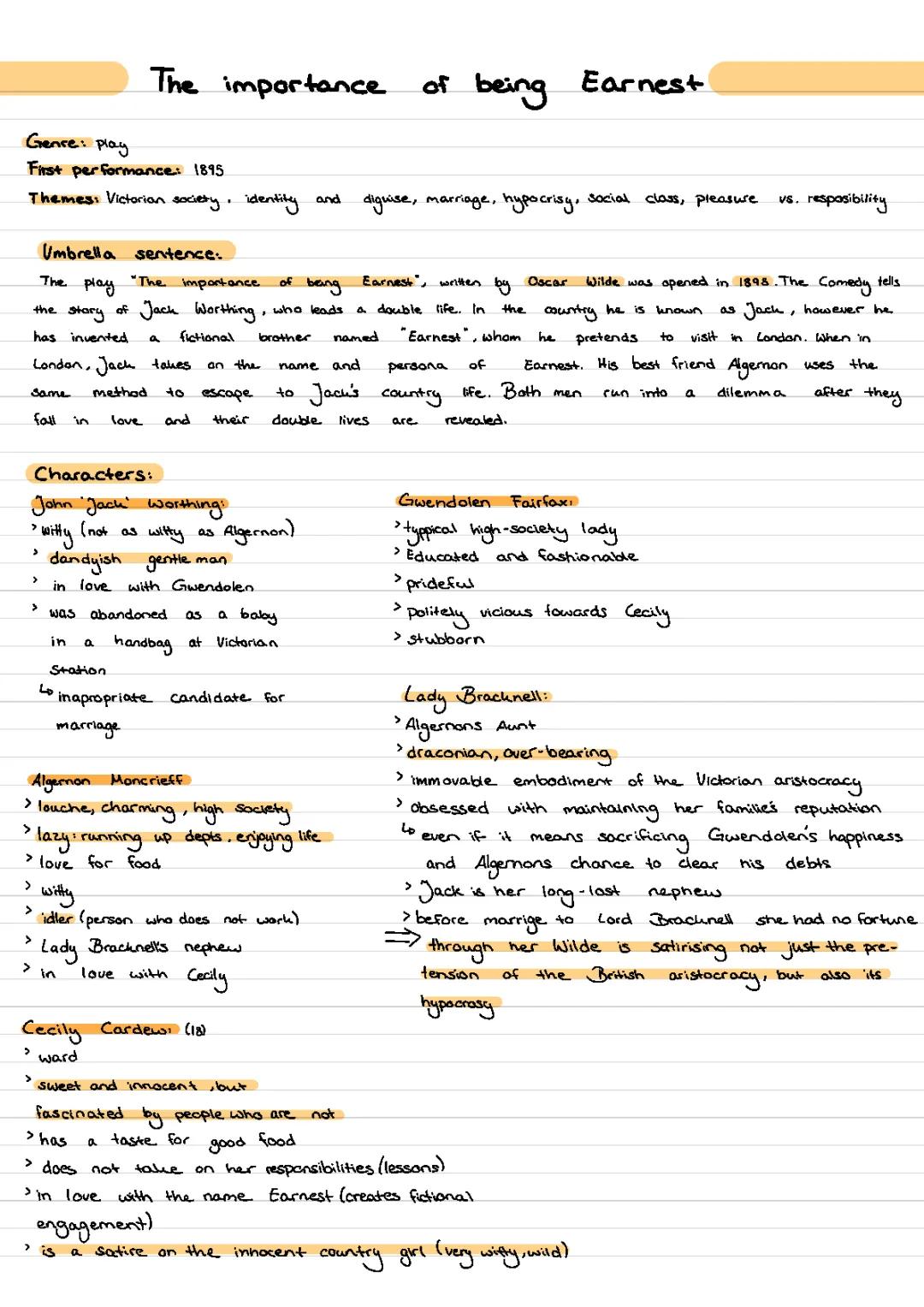 The Importance of Being Earnest 