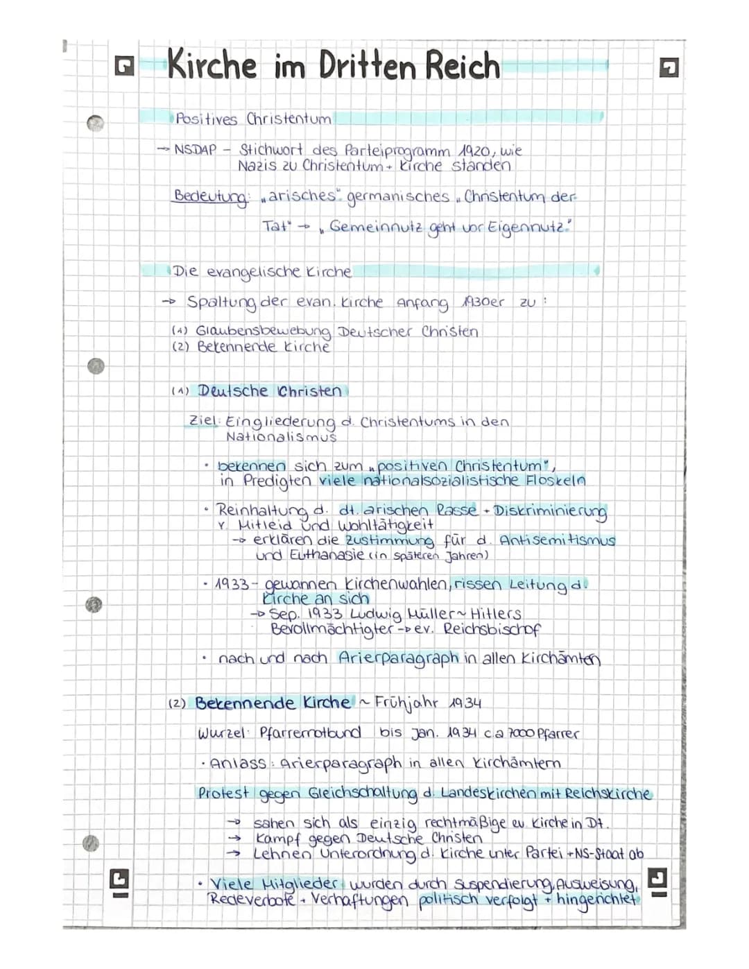 Die Evangelische Kirche und die Deutschen Christen im 2. Weltkrieg