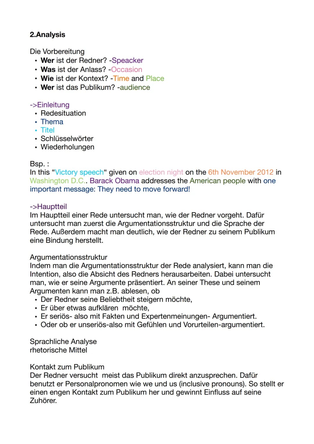 Englisch classtest
1. Summary
2. Analysis
3. Comment
1.Summary
1. Lies die Überschriften und den Text aufmerksam durch. Um einen
ersten Eind